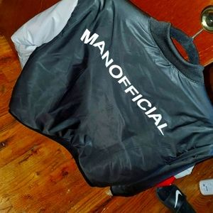 MAN OFFICIAL HALF AND HALF COLOUR BLOCK BOMBER